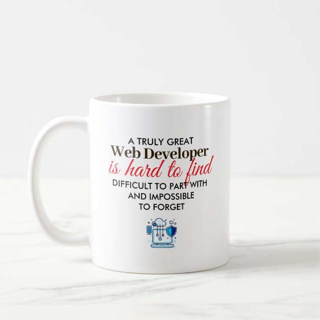 Taza De Café Great Web Developer Personalized Name Gift (Izquierda)