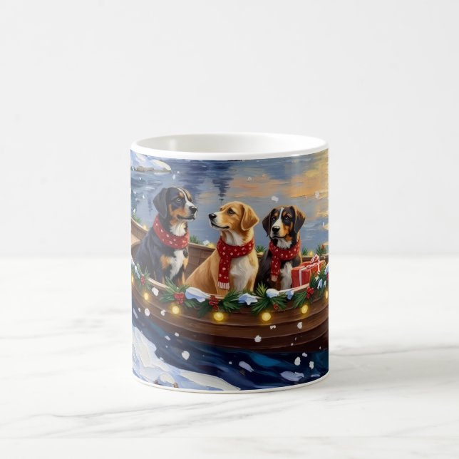 Taza De Café Greater Swiss Mountain Dog Christmas Boat Holiday (Centro)