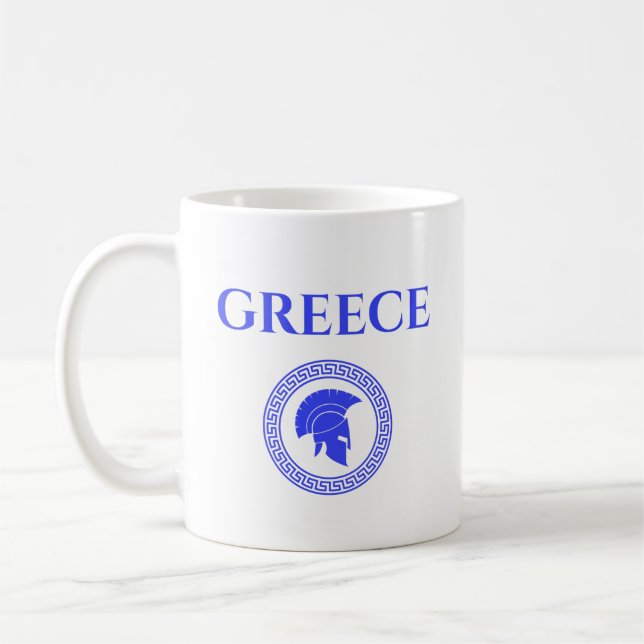 Taza De Café Grecia Espartano  (Izquierda)