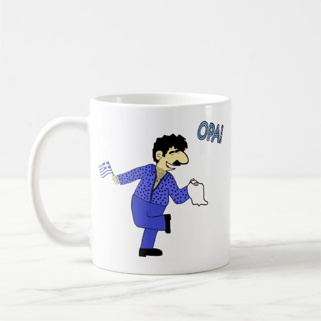 Taza De Café Greek Dancer Mug OPA! (Izquierda)