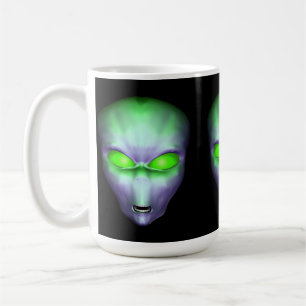 Taza De Café Green Alien Head