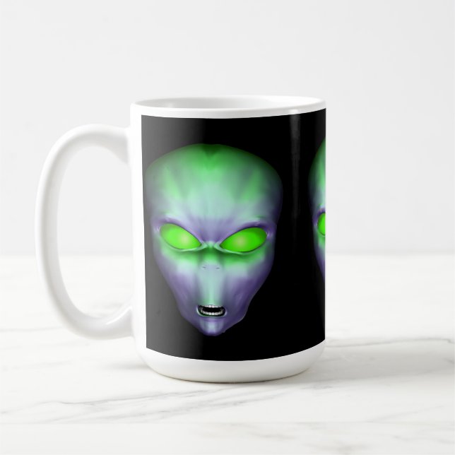 Taza De Café Green Alien Head (Izquierda)