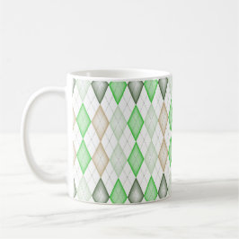 Taza De Café Green Argyle Coffee Mug