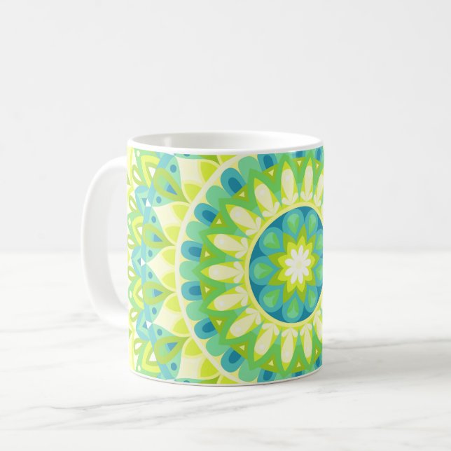 Taza De Café Green Base Mandala Mug (Anverso izquierdo)