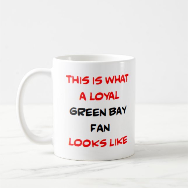 Taza De Café green bay fan, loyal (Izquierda)