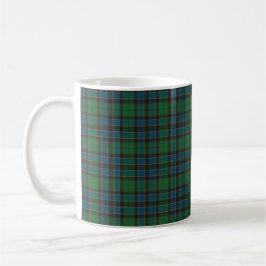 Taza De Café Green Blue Orange Plaid Tartan