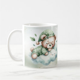 Taza De Café Green Boho Sleeping Teddy Bear Cute
