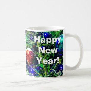 Taza De Café Green Christmas Tree Red Ball