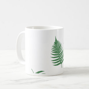 Taza De Café Green Fern Lucky Pattern Coffee Mug Cup