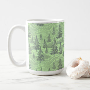 Taza De Café Green Forest Christmas