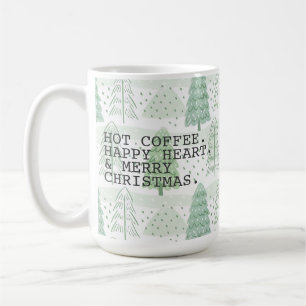 Taza De Café Green Forest Xmas Hot Coffee Merry Christmas