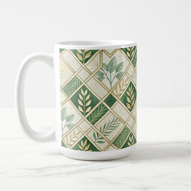 TAZA DE CAFÉ GREEN & GOLD IRISH BRANCHES & VINES (Izquierda)