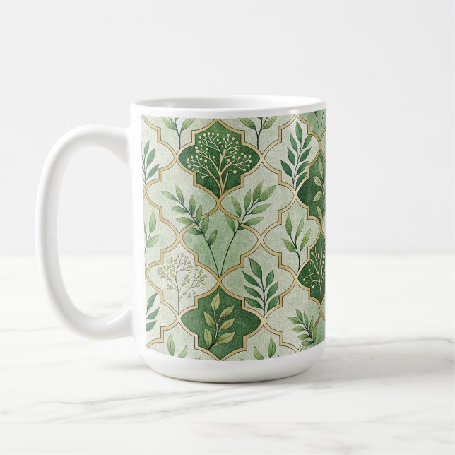TAZA DE CAFÉ GREEN & GOLD IRISH BRANCHES & VINES (Izquierda)