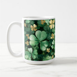 Taza De Café Green Gold Shamrocks St. Patrick's Day  