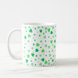 Taza De Café Green Hearts