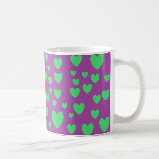 Taza De Café Green Hearts Mug (Derecha)
