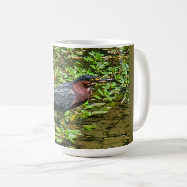 Taza De Café Green Heron (Butorides virescens) (Anverso derecho)