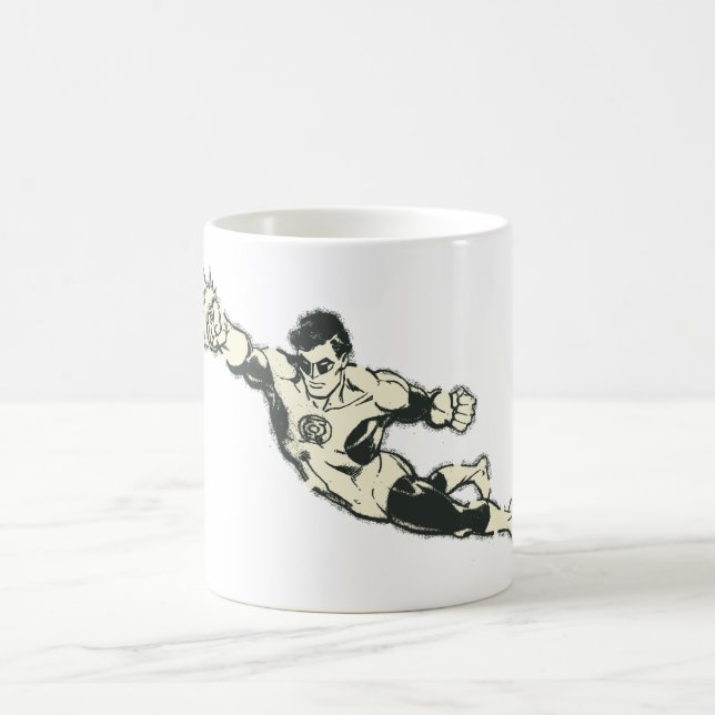 Taza De Café Green Lantern Punches Grunge (Centro)