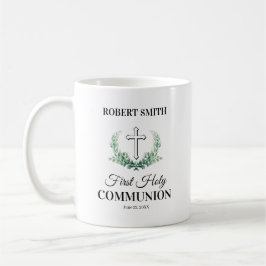 Taza De Café Green leaf first communion 