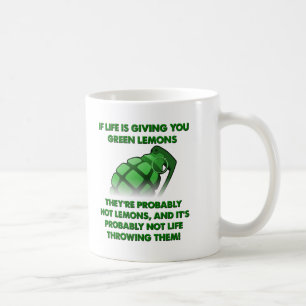 Taza De Café Green Lemons Funny Mug