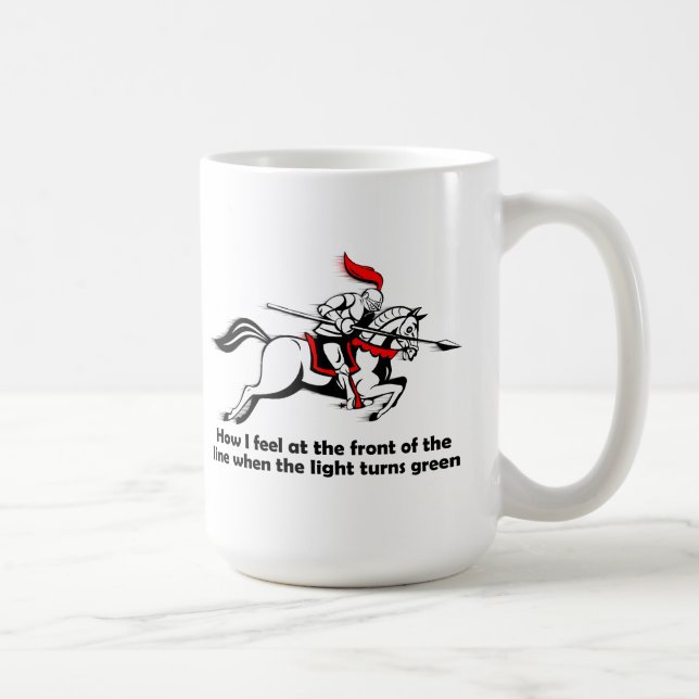 Taza De Café Green Light Knight Funny Mug (Derecha)