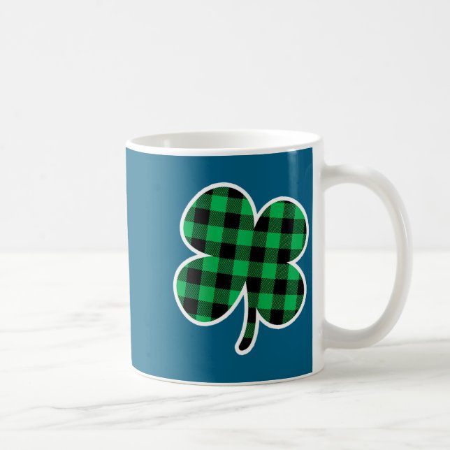 Taza De Café Green Plaid Clover St Patricks Day Women Shamrock  (Derecha)