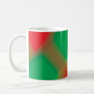 Taza De Café Green Red and Gold Abstract Design Coffee Mug