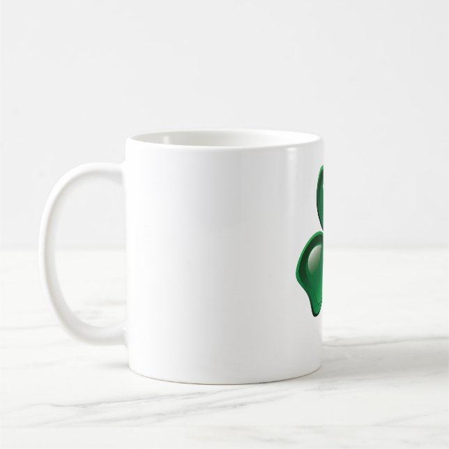 Taza De Café Green Shamrock Three-Leaf Clover (Izquierda)