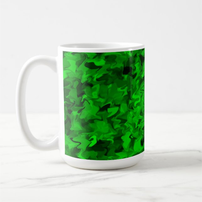 Taza De Café Green Swirl 15oz Mug (Izquierda)
