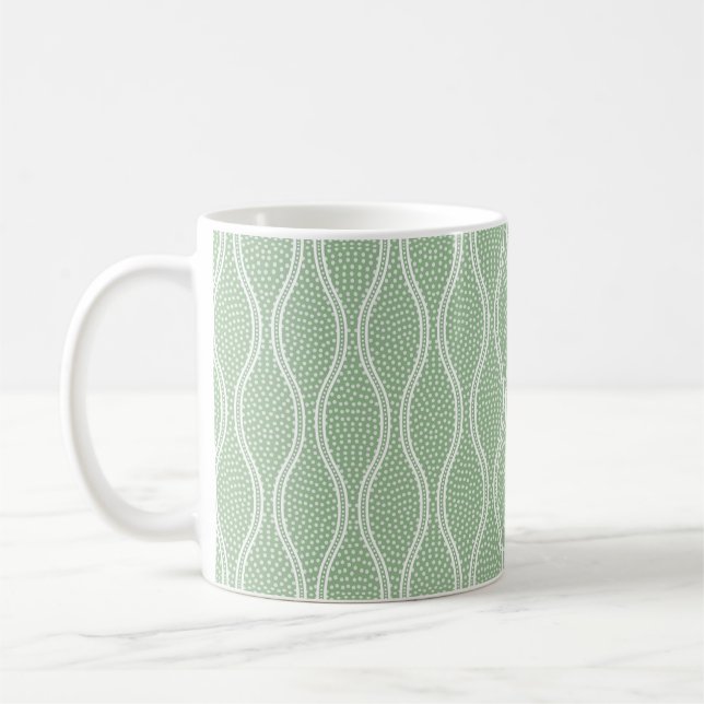 Taza De Café Green Tatewaku Same Komon (Izquierda)