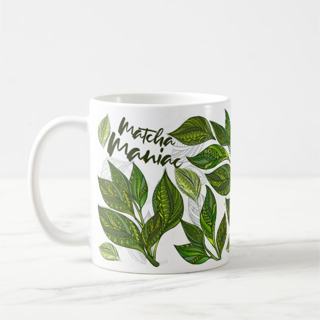 Taza De Café Green Tea Lover Matcha Maniac Mug (Izquierda)