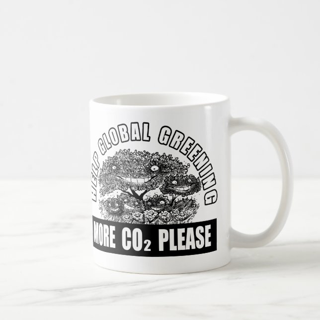 Taza De Café Greening global de la ayuda - más CO2 por favor (Derecha)
