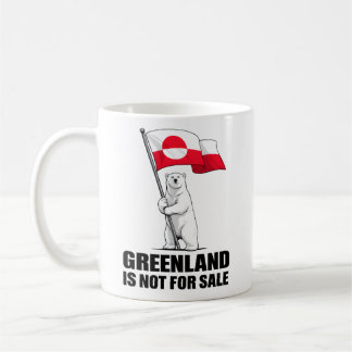 Taza De Café Greenland Is Not for Sale Polar Bear With Flag