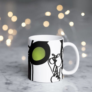 Taza De Café Greetings from Philydion: Abstract Black and White