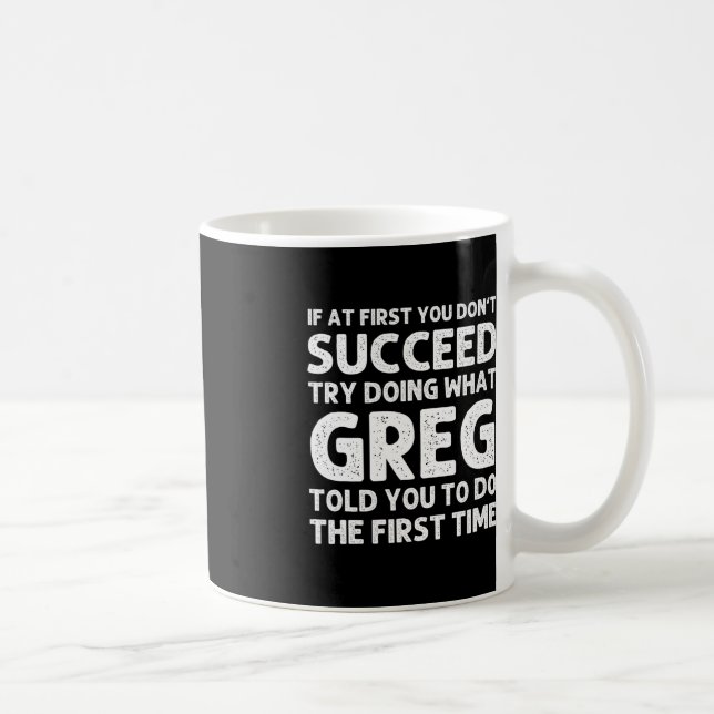 Taza De Café GREG Gift Name Personalized Birthday Fun Navidades (Derecha)
