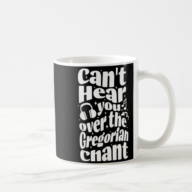 Taza De Café Gregorian Chant Funny Catholic Traditional Latin M (Derecha)
