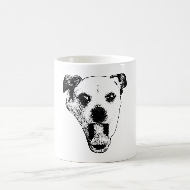 Taza De Café Gremlin Pup en blanco y negro (Centro)