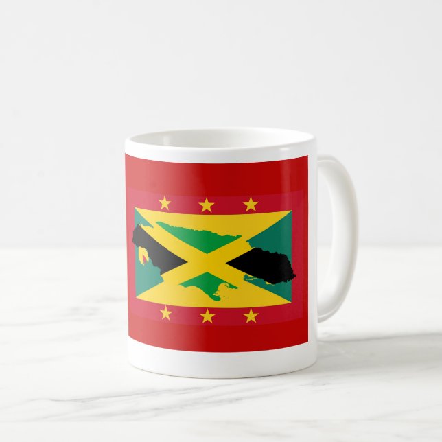Taza De Café GRENADA JAMAICA FLAG Herencia Cristiana Doble (Anverso derecho)