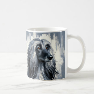 Taza De Café Grey Afghan Hound Portrait