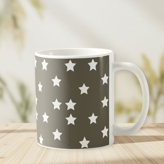 Taza De Café Grey Mug with White Stars (Subido por el creador)