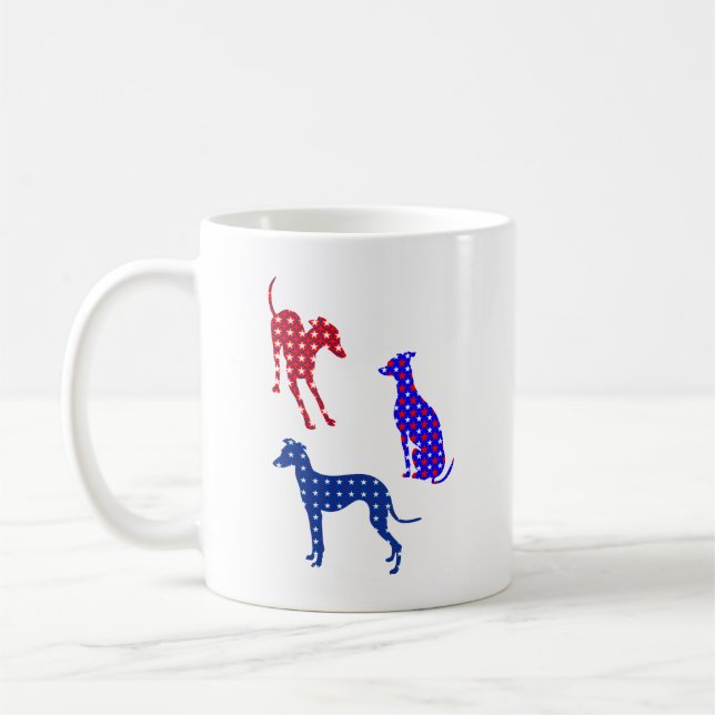 Taza De Café Greyhound 4 De Julio Mug (Izquierda)