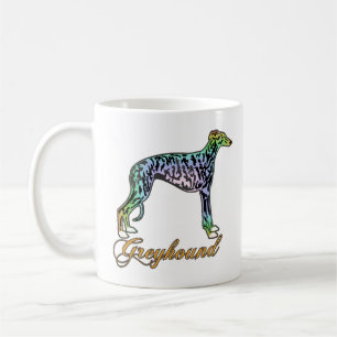 Taza De Café Greyhound Colorful Brindle Mug