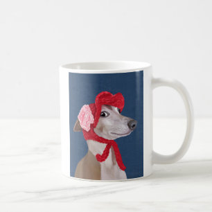 Taza De Café Greyhound con el Gorra Red Wooly