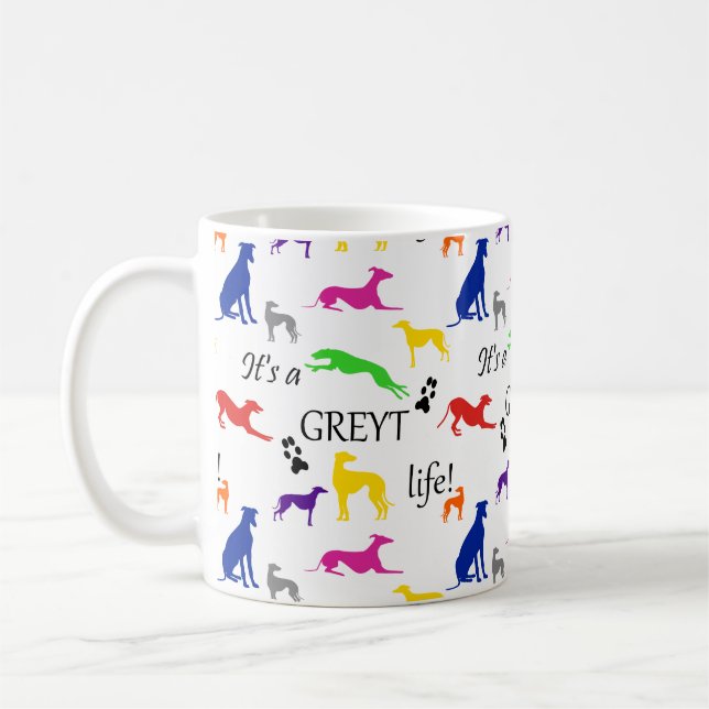 Taza De Café Greyhound es una cita de la vida griega  (Izquierda)
