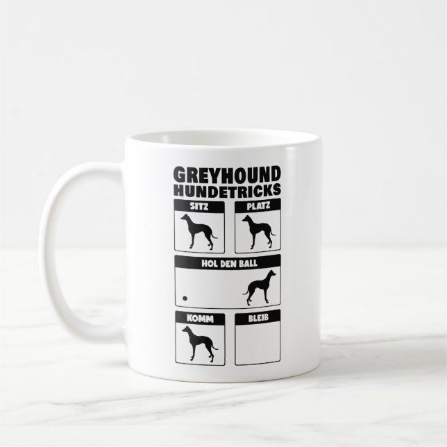 Taza De Café Greyhound Hundetricks Britischer Windhund Tricks (Izquierda)