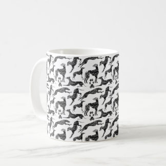 Taza De Café Greyhound Marble Silhouettes