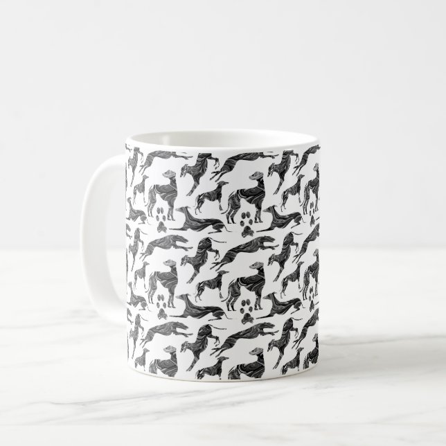 Taza De Café Greyhound Marble Silhouettes (Anverso izquierdo)