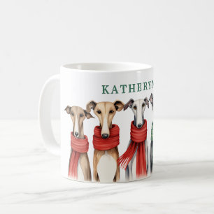 Taza De Café Greyhounds y Whippets Perros en escarbas