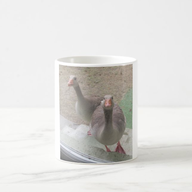 Taza De Café Greylag Geese White Coffee Mug (Centro)