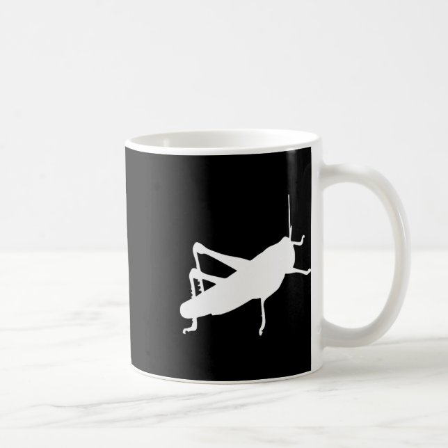 Taza De Café Grhopper Cricket - Insecto Bug Divertido Lindo  (Derecha)